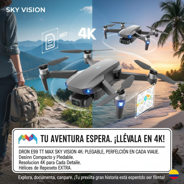 Dron E99 TT Max Sky Vision 8K